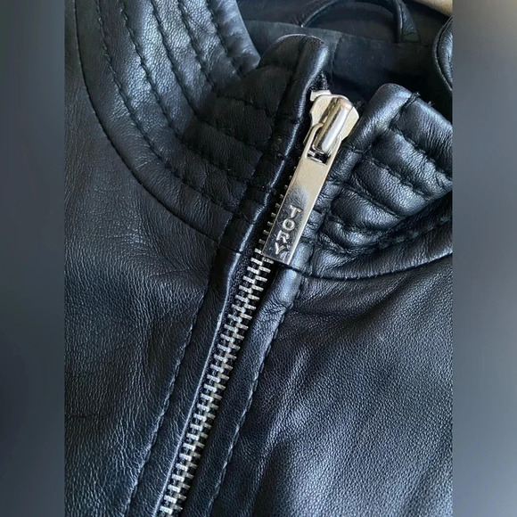 Tory Burch Leather Jacket Women’s Moto Biker Black Zip Up - Picture 11 of 11